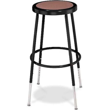 Interion By Global Industrial Interion Steel Shop Stool with Hardboard Seat, Adjustable Height 25in-33in, Black, 2PK B957806